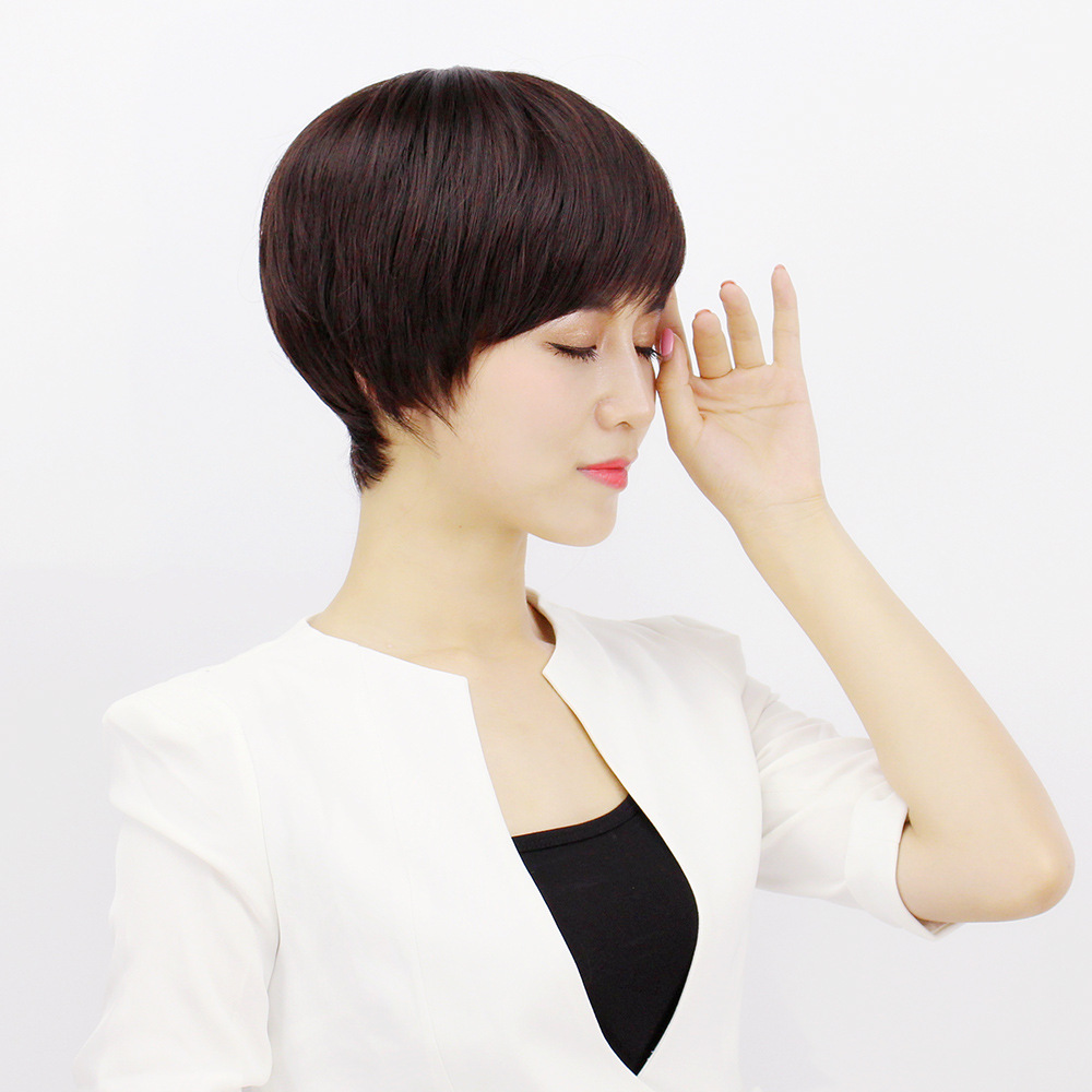 Tóc tomboy cao cấp D90 ️FREESHIP️ tóc tém ngắn cả đầu, tóc giả nguyên đầu nữ