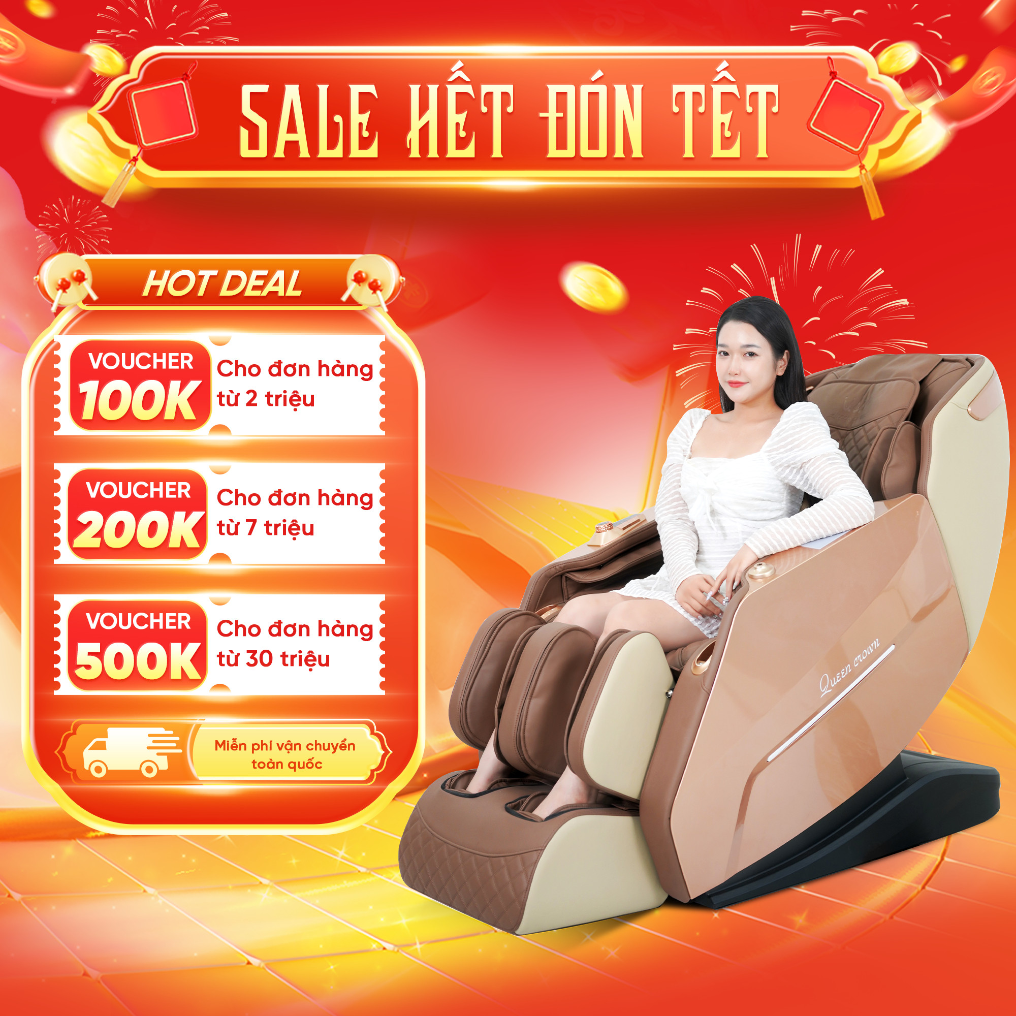 Ghế massage Queen Crown QC A7 Luxury