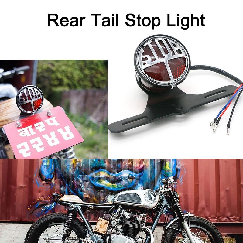 Đèn đuôi xe máy 12V cho Harley Honda Bobber Cafe Racer