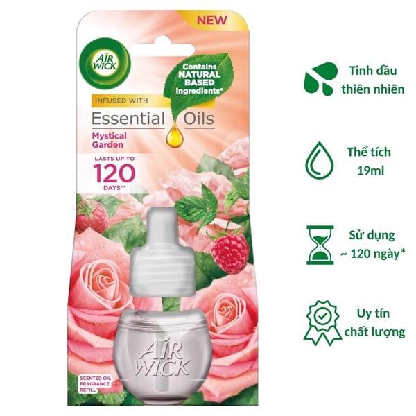 Chai tinh dầu cắm điện Air Wick Refill AWK2335 Mystical Garden 19ml (Hương hoa hồng hoàng gia)