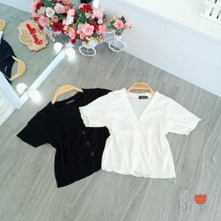 Áo thun nữ cúc cuốn biên thời trang XIXO cao cấp - ATN0011