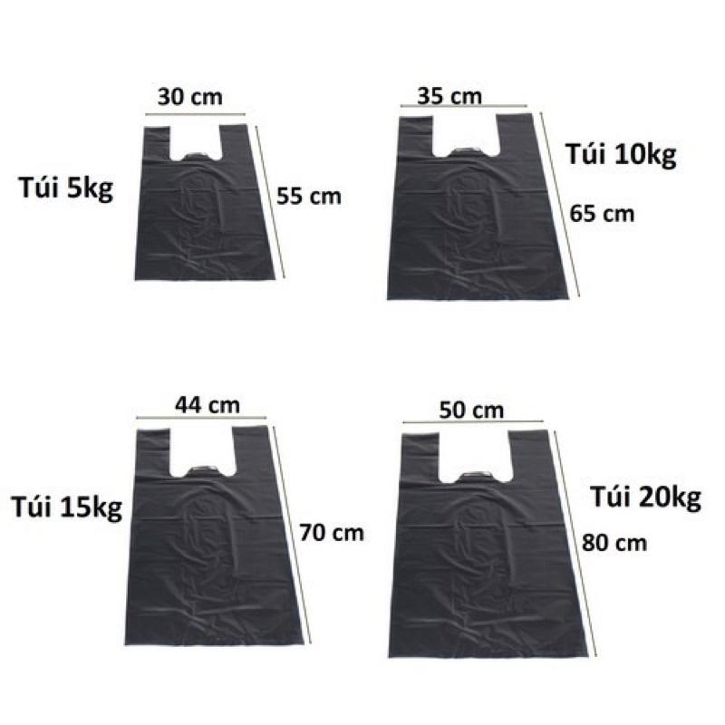 Túi bóng nilon đen đựng hàng- túi bóng đen dựng rác có nhiều kích cỡ 1kg,2kg,5kg,10kg,15kg