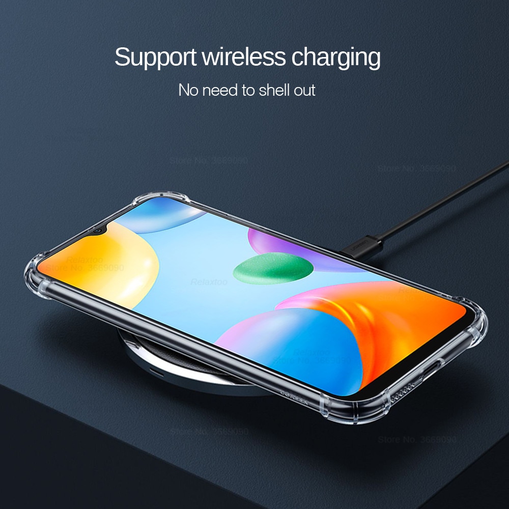 Ốp lưng chống sốc dành cho Xiaomi Redmi 10C nhựa dẻo, túi khí chống sốc 4 góc, bảo vệ Camera