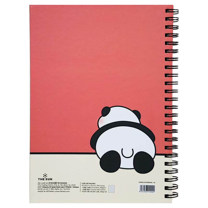 Sổ Lò Xo A5 - Kẻ Ngang 160 Trang 15 x 21 cm 80gsm - Panda - The Sun 01