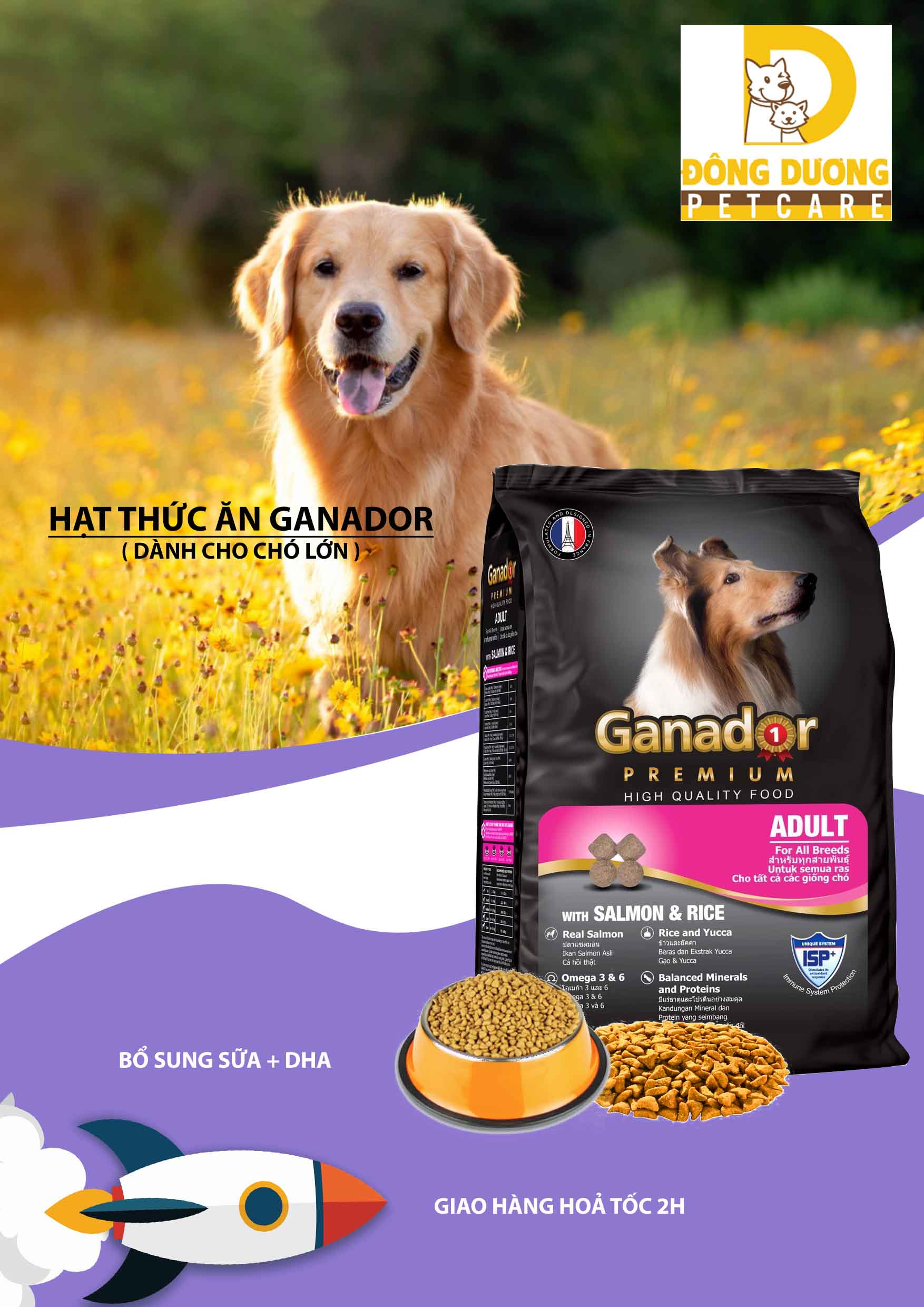 Thức ăn Ganador cho chó con vị Sữa và DHA - Puppy Milk with DHA 400g - 3kg