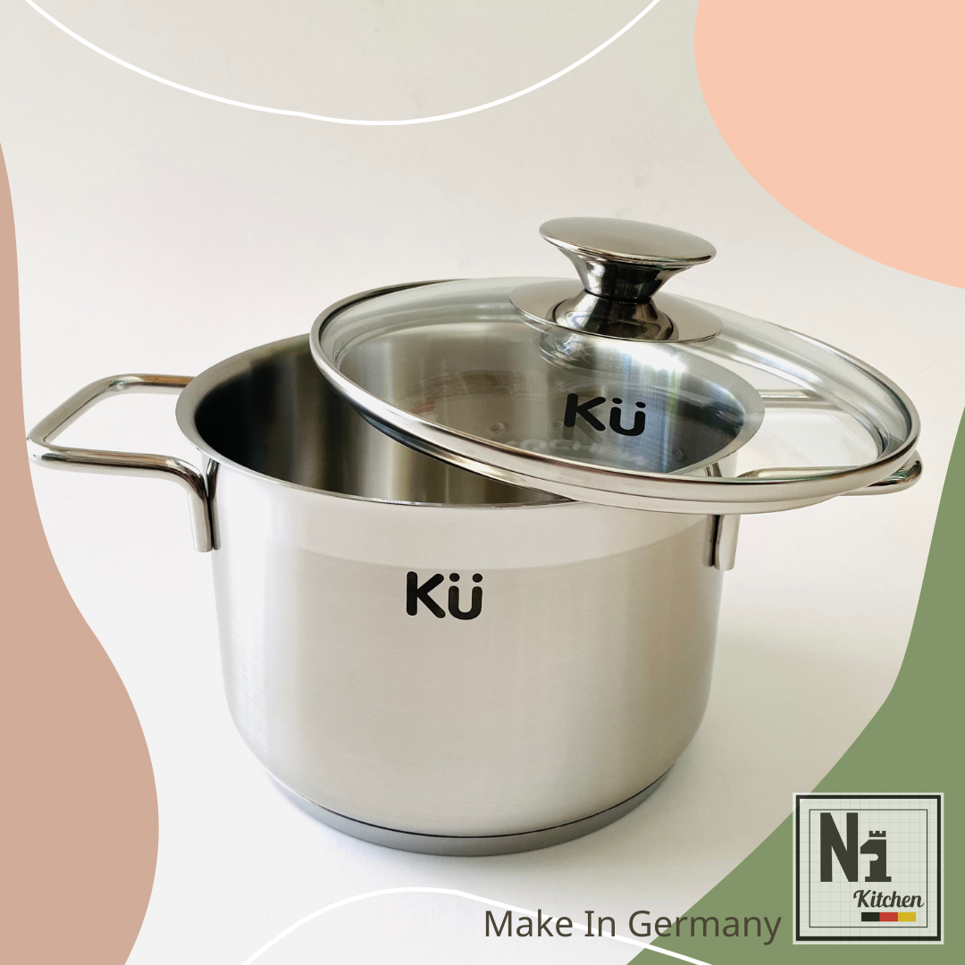 Bộ nồi inox KUCHEN, Hàn Quốc, Bảo hành: 10 năm – Set 5 nồi - Hàng Chính Hãng