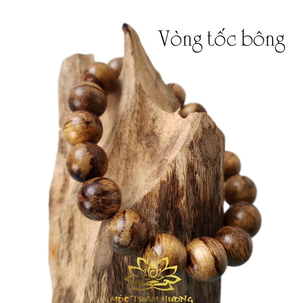 Vòng Tay Trầm Tốc Bông 12/14/16/18mm Trầm Tốc Việt Tự Nhiên - Mùi Thơm Dịu Gỗ Trầm