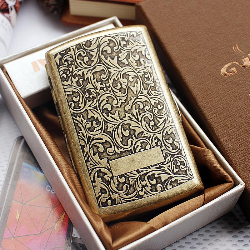Vỏ thép chất lượng cao, hộp cũ với hộp cho phụ nữ, Etui với cổ Etui với với cho 12 điếu thuốc