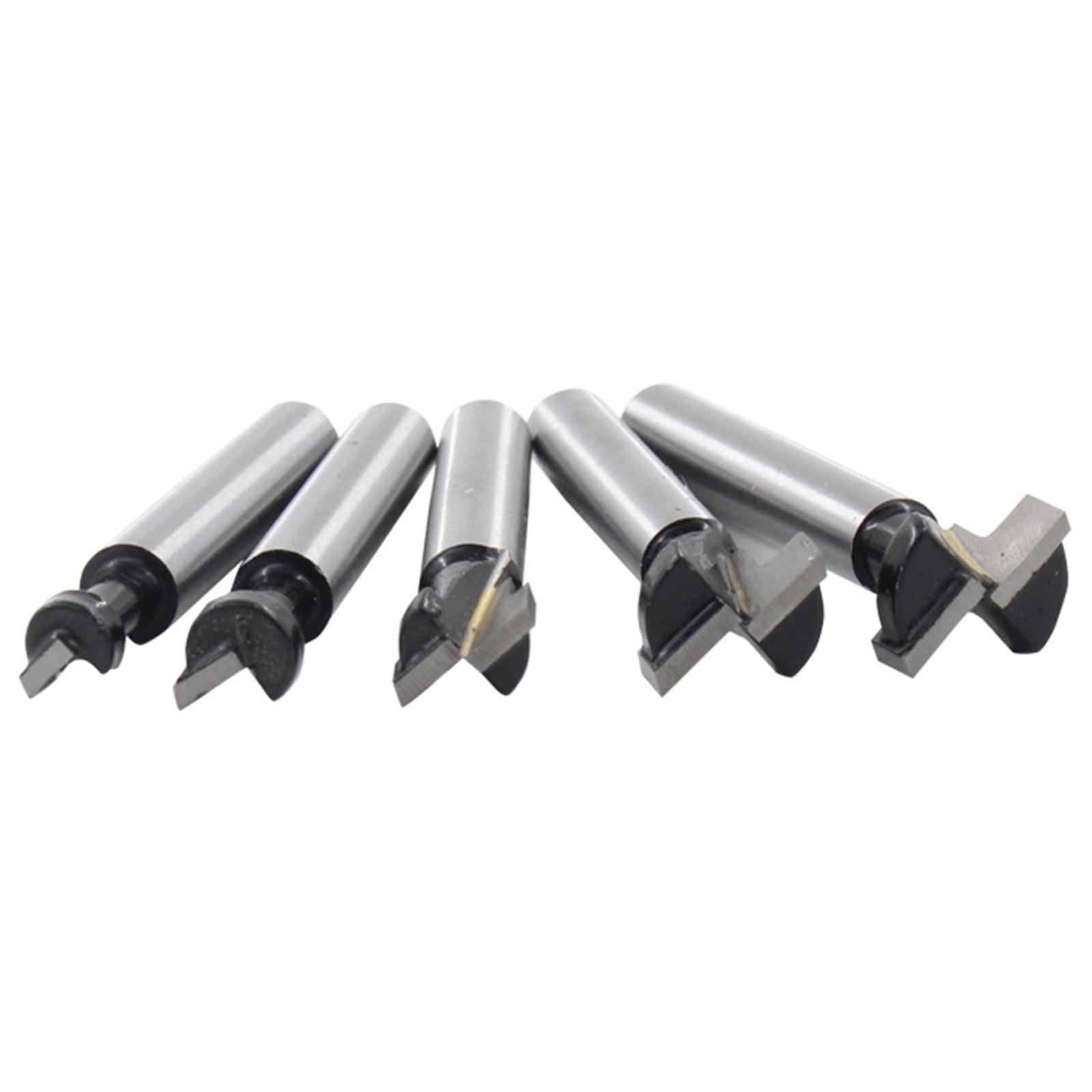 5Pcs Surfacing Router Bits Grooving Bits Planer Bit for Woodworking Router
