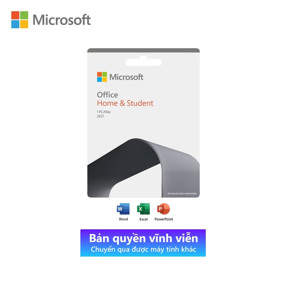 Phần mềm Microsoft Office Home &amp; Student 2021 | Vĩnh viễn | Chuyển được máy tính khác -Hàng chính hãng