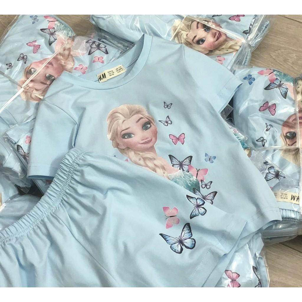 BỘ COTTON ĐÙI ELSA XANH BÉ GÁI