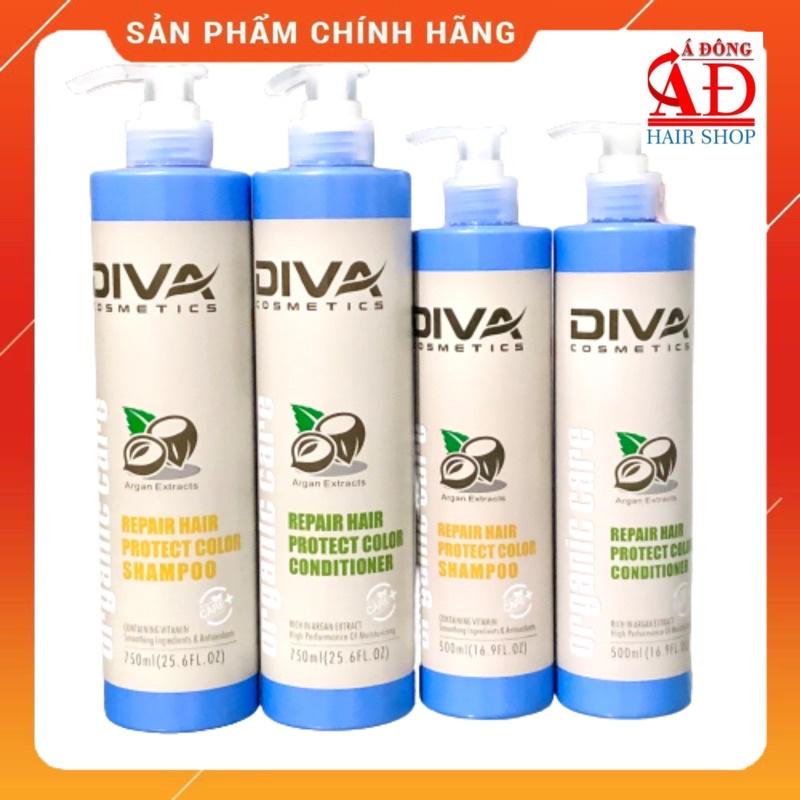 Bộ dầu gội xả phục hồi giữ màu DIVA Collagen Hair Repair Protect Color