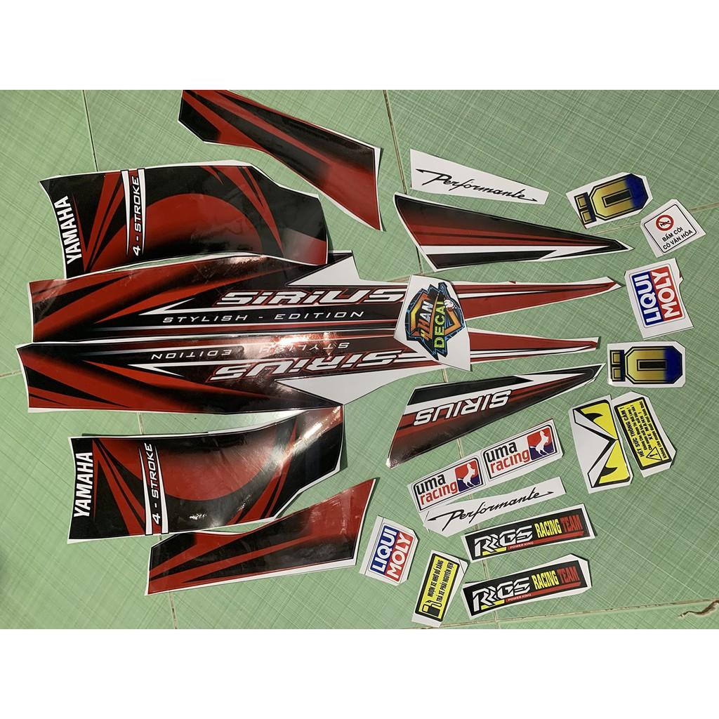 Tem sirius 110 đỏ đen
