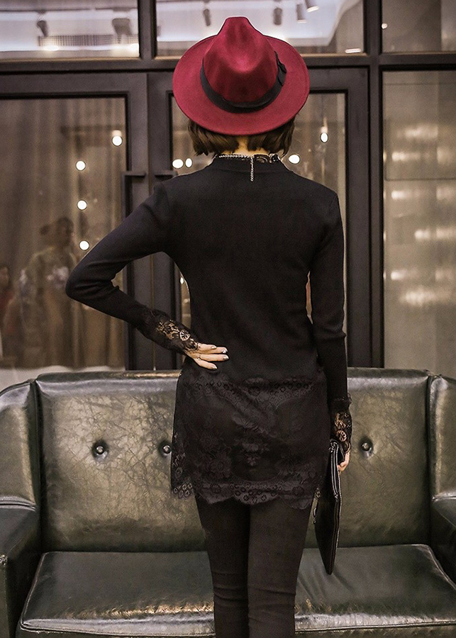 Đầm Len Tiểu Thư - Đen