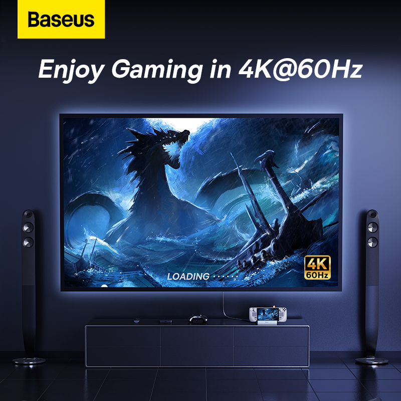 Hub Mở Rộng Kết Nối Phiên Bản Game Baseus GamerX Series 6-Port Type-C HUB (Hàng chính hãng)