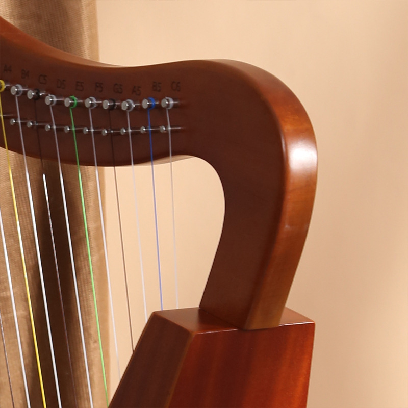 Đàn hạc cầm tay đàn Lyre Thổ Nhĩ Kỳ đàn hạc cầm Lyre Harp cao cấp IM0012-W1000 Tặng Đàn kalimba 17 phím gỗ nguyên khối Mahagony PJLIM72