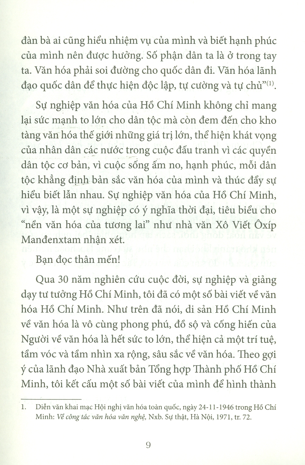 Hồ Chí Minh Văn Hóa Soi Đường Cho Quốc Dân Đi