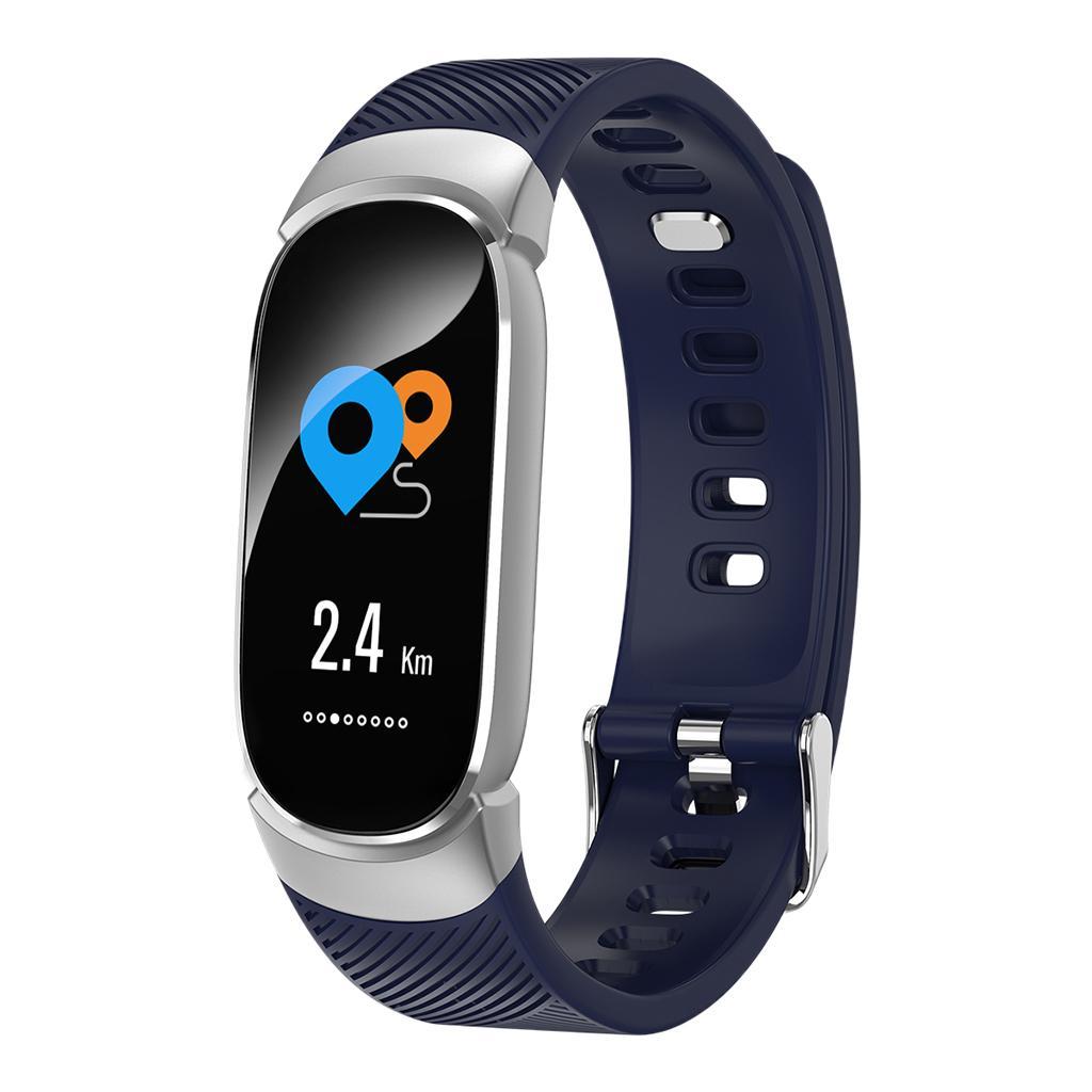 QW16 IP67 Waterproof Sport tooth 4.0 Colorful TPU Smart Bracelet Watch Blue