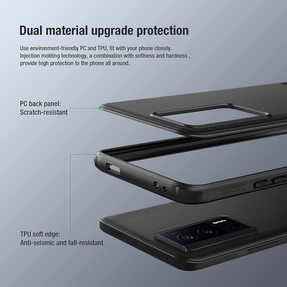Ốp lưng dành cho Redmi K60 - K60 Pro - Poco F5 Pro cao cấp Nillkin Frosted Shield Pro - Hàng nhập khẩu