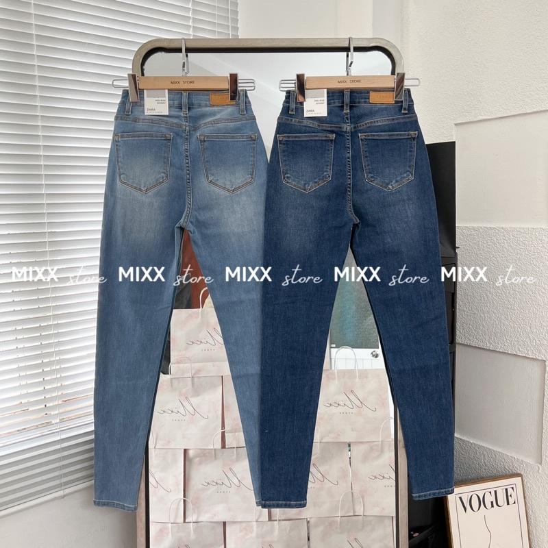 Quần jean nữ skinny lưng cao phom 92cm chất co giãn thoải mái ôm tôn dáng