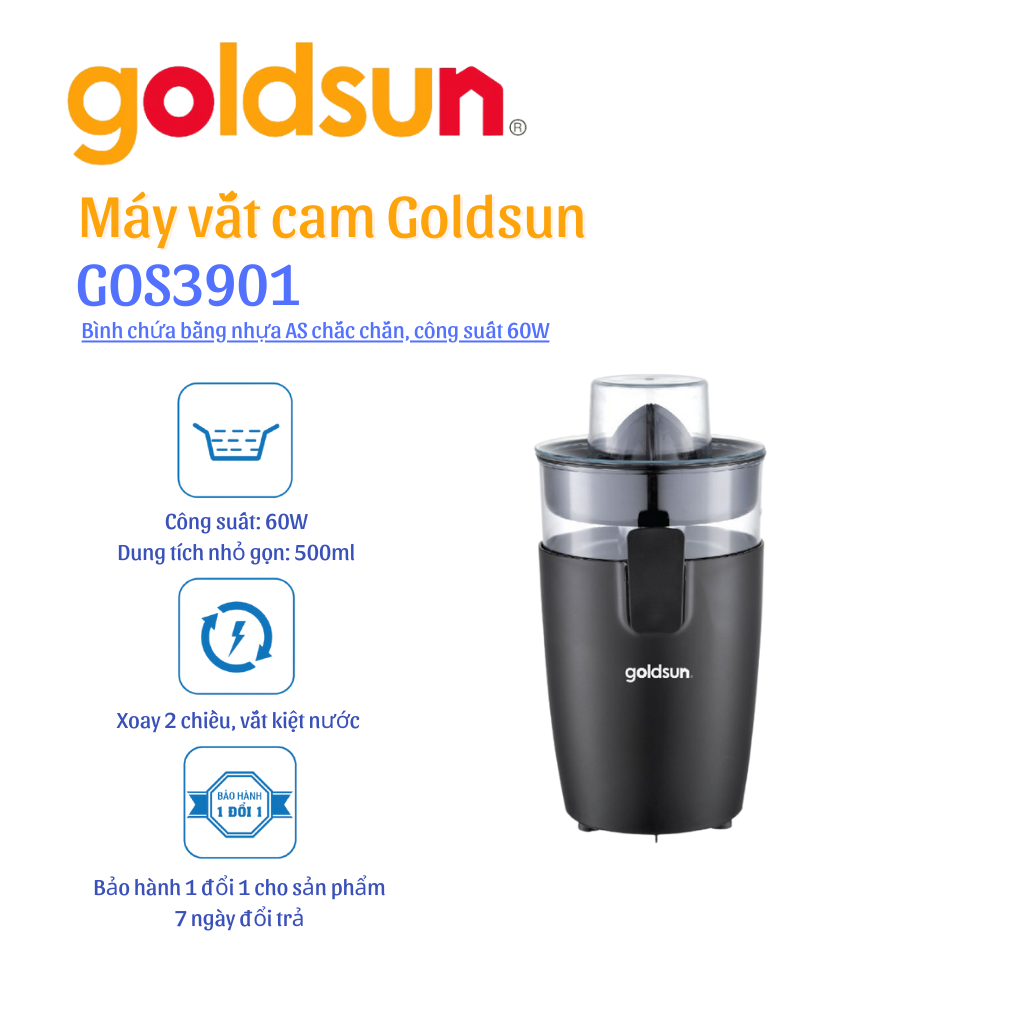 Máy vắt cam Goldsun GOS3901 (0.5L) Hàng chính hãng