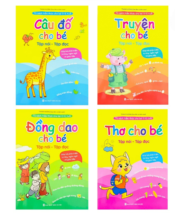Sách - Combo Thơ - Truyện - Đồng Dao - Câu Đố - Giúp bé tập nói - tập đọc