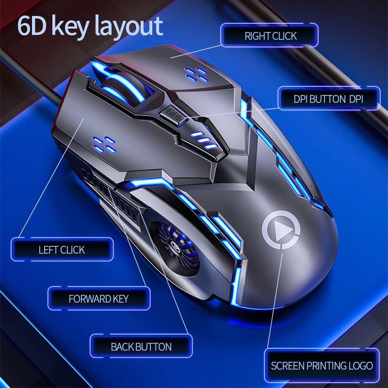 Chuột Quang Chơi Game Có Dây G5 Không Gây Tiếng Ồn Dùng Cho PC Laptop