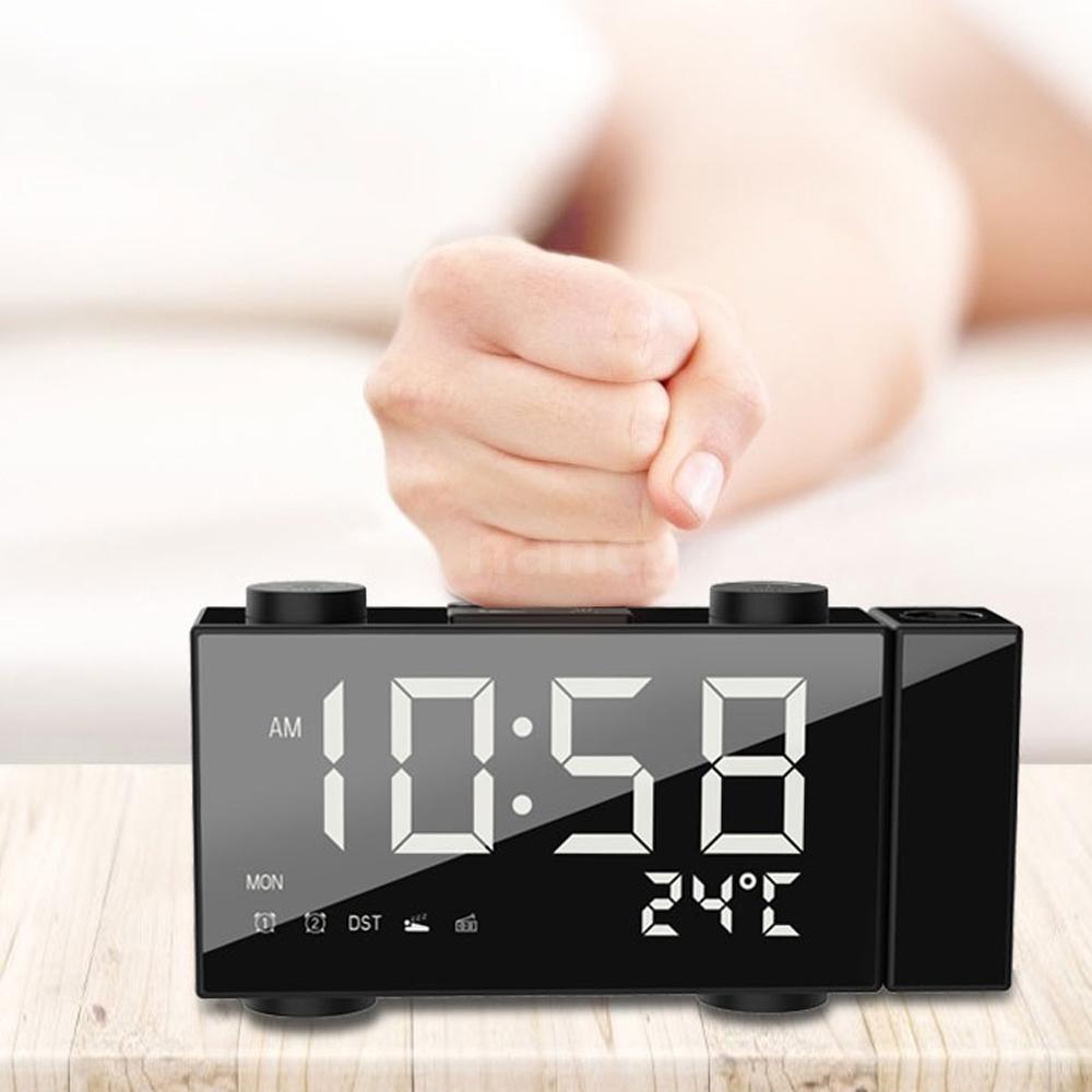 Đồng Hồ Báo Thức Kỹ Thuật Số Không Dây Màn Hình Lcd Đa Năng Với Chức Năng Báo Thức Kép