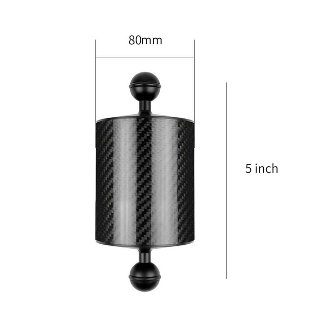 Phao nổi Cánh tay 5 inch dưới nước hợp kim nhôm Quả cầu sợi carbon nổi để lặn chụp ảnh