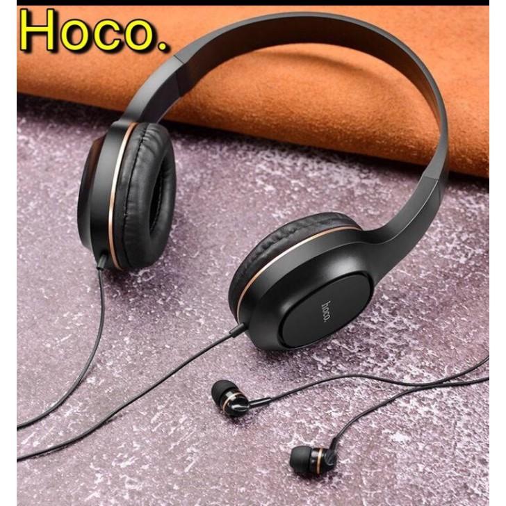 Tai nghe chụp tai cao cấp Hoco W24, kèm dây 3.5 mm - Hàng Chính Hãng
