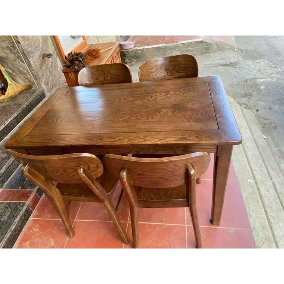 Bàn ăn 4 ghế gỗ Sồi Nga