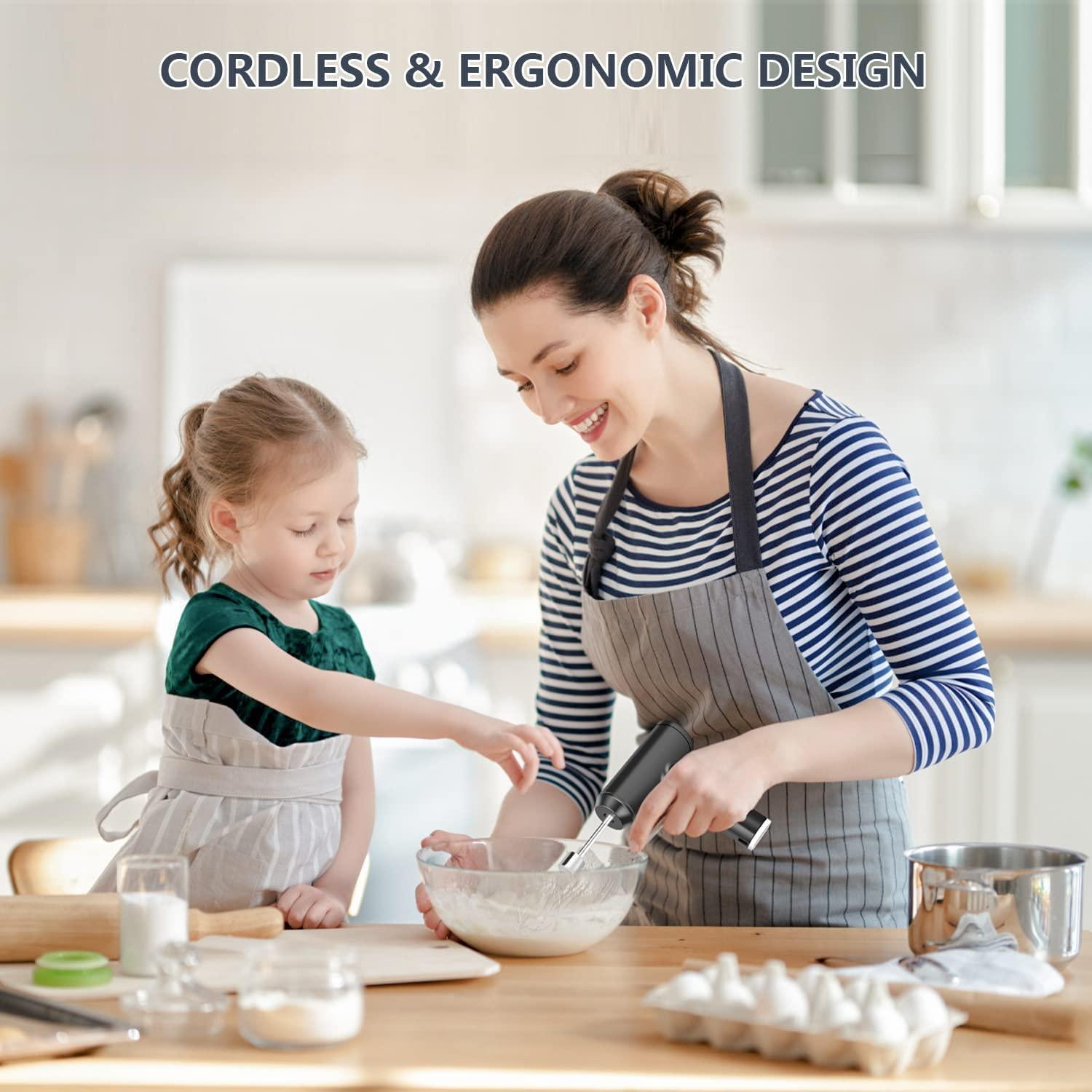 Máy đánh trứng điện không dây, Máy đánh trứng điện, 3 máy đánh 3 tốc độ có thể điều chỉnh