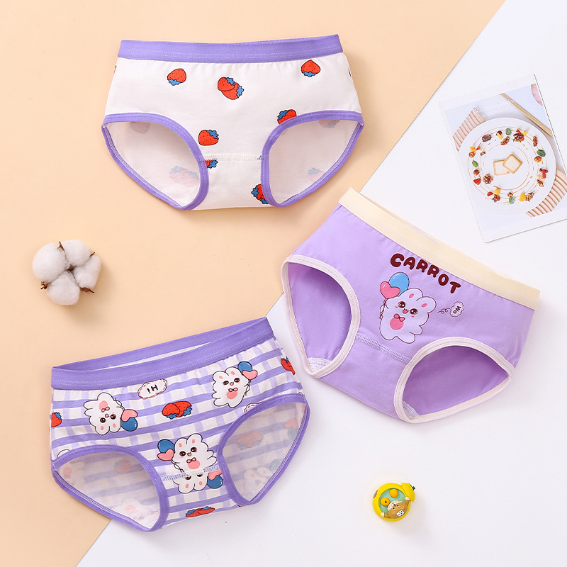 Quần lót bé gái sét 3 chiếc tam giác siêu đẹp chất cotton mềm mịn kháng khuẩn cho bé từ 2-11 tuổi