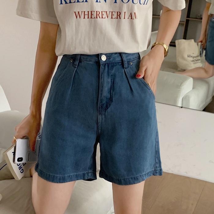 Quần Short Jean Ống Rộng, Quần Bò Lửng Form Ullzang Hàn Quốc (SJ084)