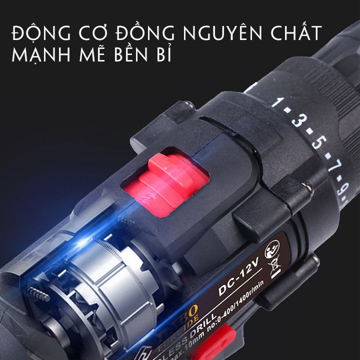 Bộ máy khoan, vặn vít không dây 36V, mẫu 2 pin