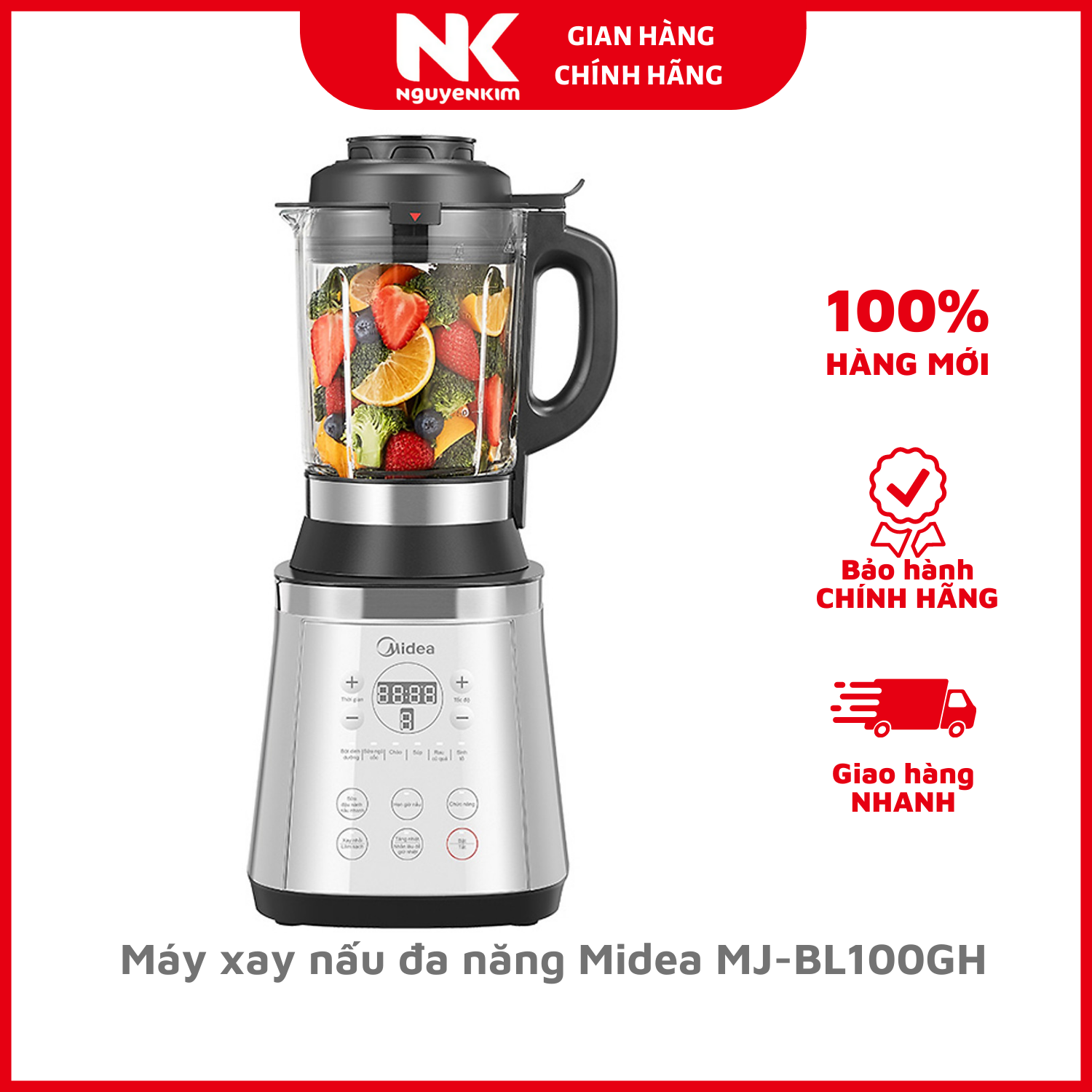 Máy xay nấu đa năng Midea MJ-BL100GH - Hàng chính hãng