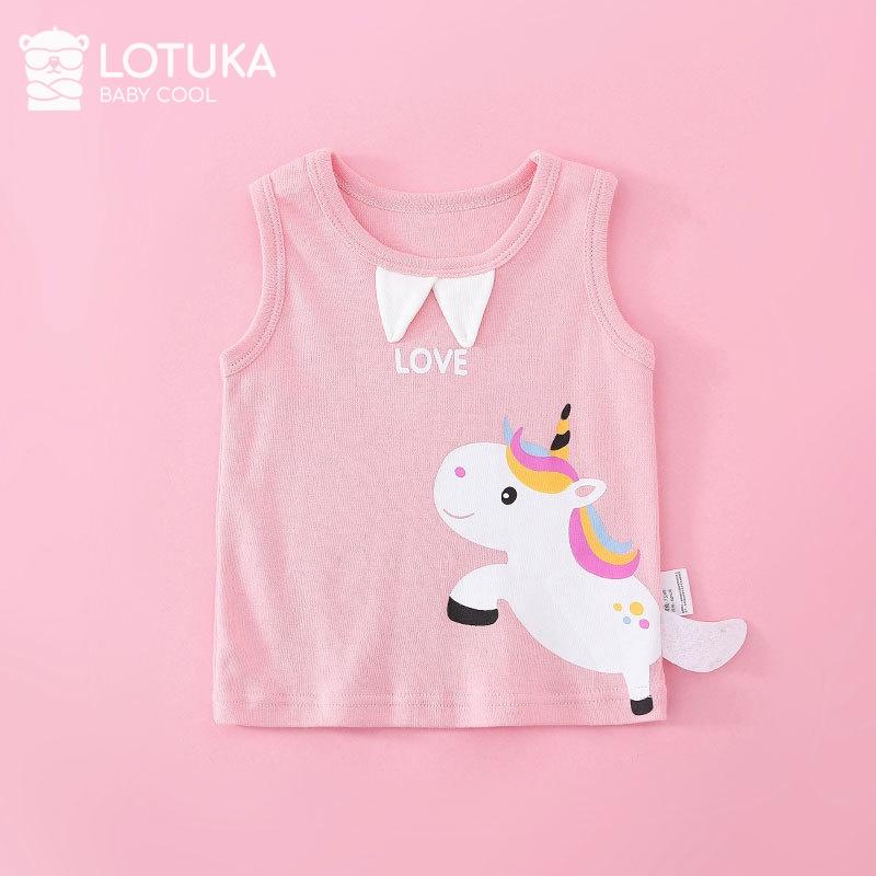 Áo ba lỗ bé trai bé gái LOTUKA dễ thương, quần áo cho bé mặc nhà, Bộ quần áo trẻ em mùa hè 4-18kg