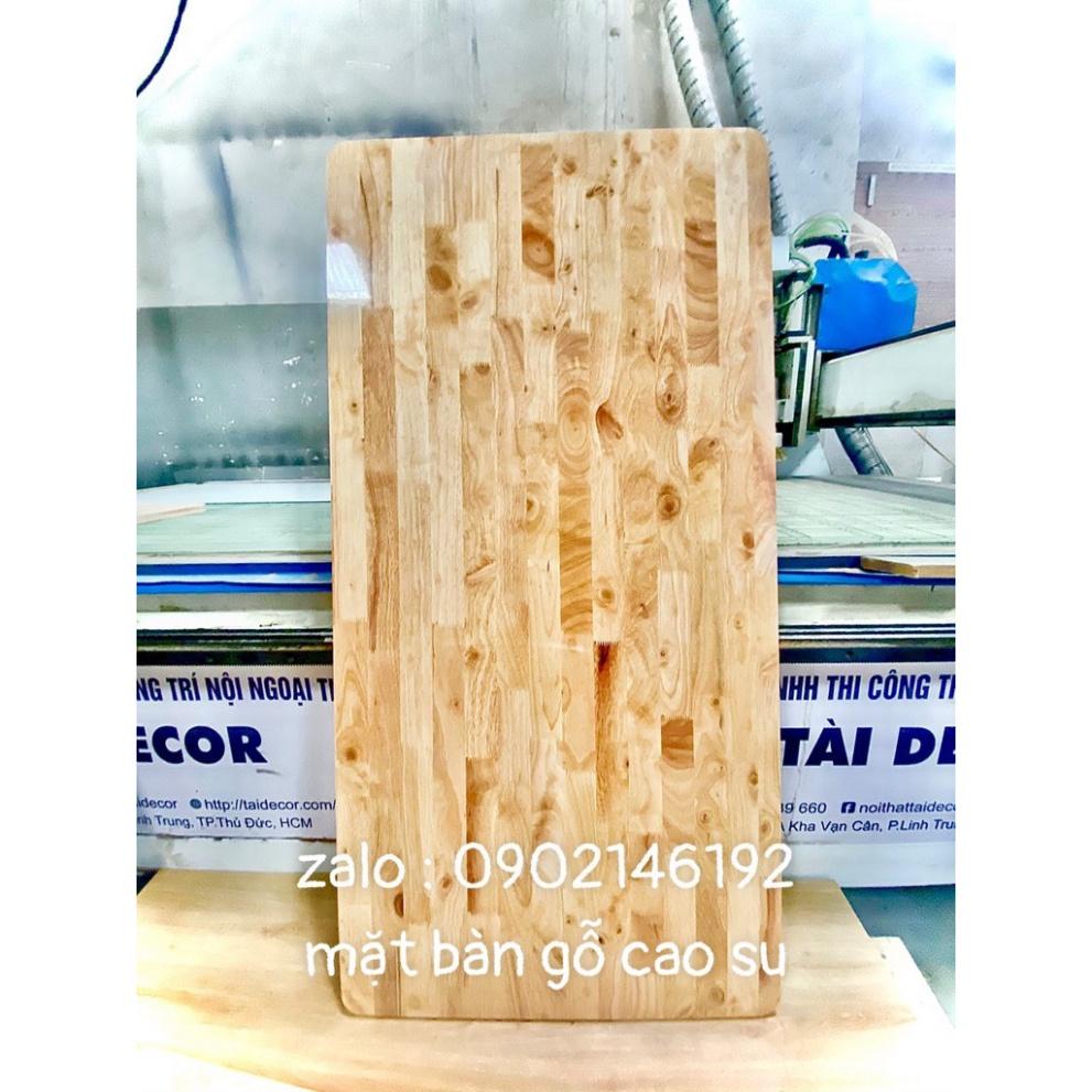 Mặt bàn gỗ cao su hình chữ nhật