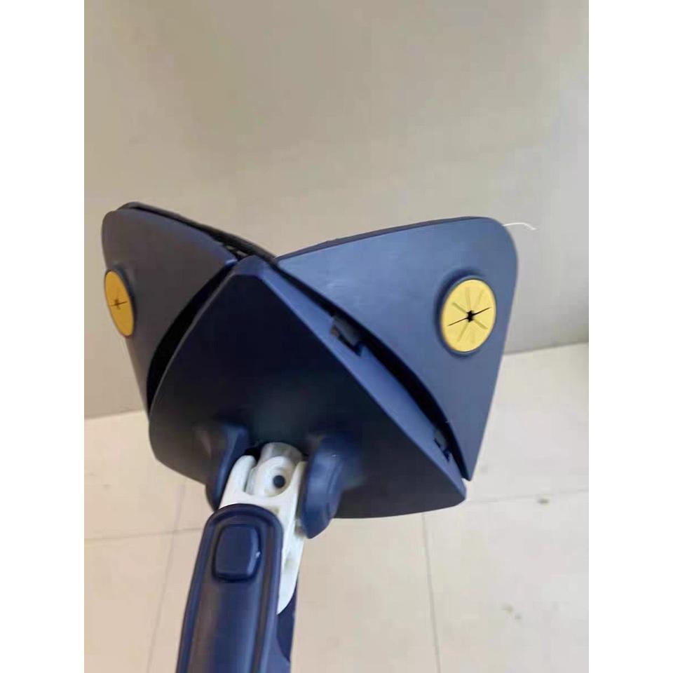 Cây Lau Nhà Tam Giác - Cây Lau Kính Lau Trần Xoay 360 Độ Đa Năng Tiện Dụng Tự Vắt - Tặng Kèm Miếng Lau Thay Thế