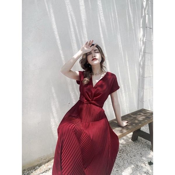 Kelly Dress | Đầm thiết kế xoắn ngực tùng xoè xếp ly Story.clothes thời trang nữ