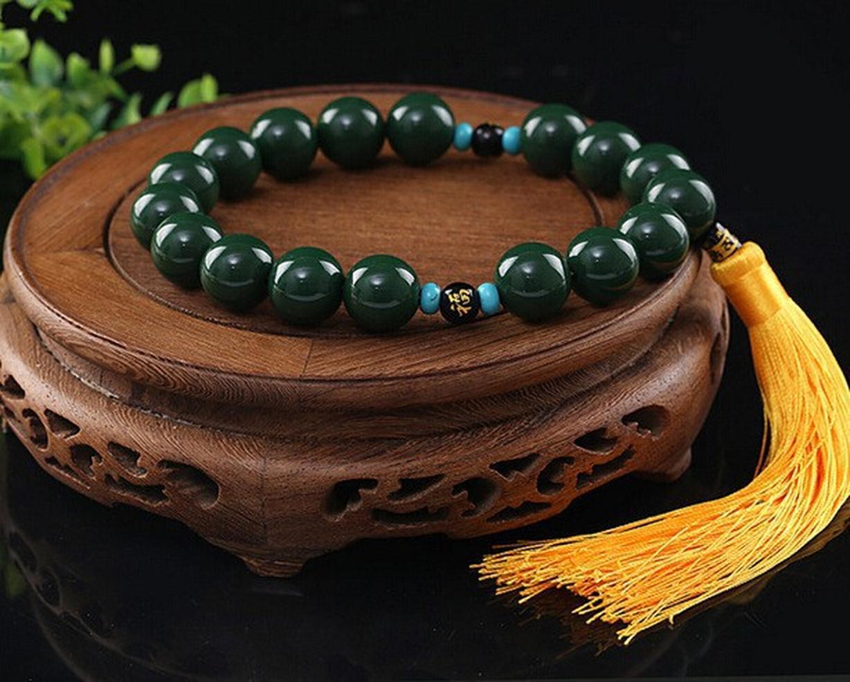 Đặc biệt bánh răng Phật hạt vuông sáp ong mặt dây chuyền mặt dây chuyền nội thất ô tô mặt dây chuyền treo bánh đồ trang sức thanh răng đính hạt gương chiếu hậu