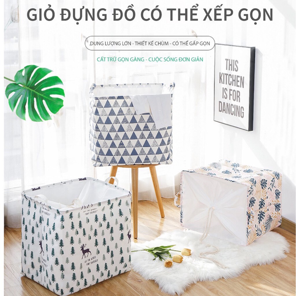 Túi đựng quần áo chăn màn vải canvas không thấm nước, giỏ đựng đồ đa năng ️SIZE TO 100 LÍT️