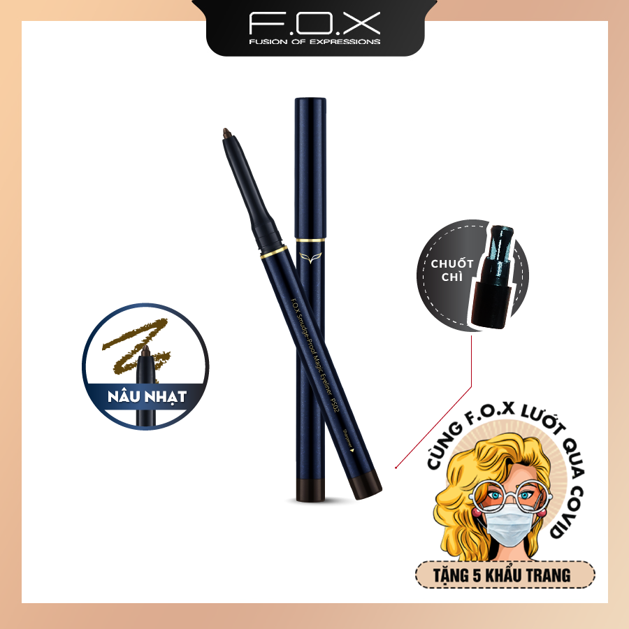 Chì Kẻ Viền Mắt Chống Lem FOX Smudge-Proof Magic Eyeliner 0.3g