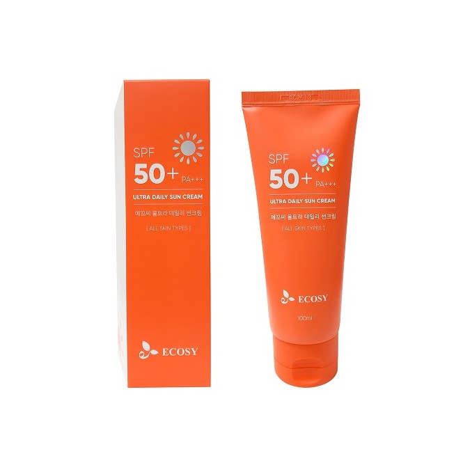 Kem Chống Nắng ECOSY Ultra Daily Sun Cream Kiềm Dầu Không Trôi 100ml [ Được Mặt Nạ 3W Clinic ]