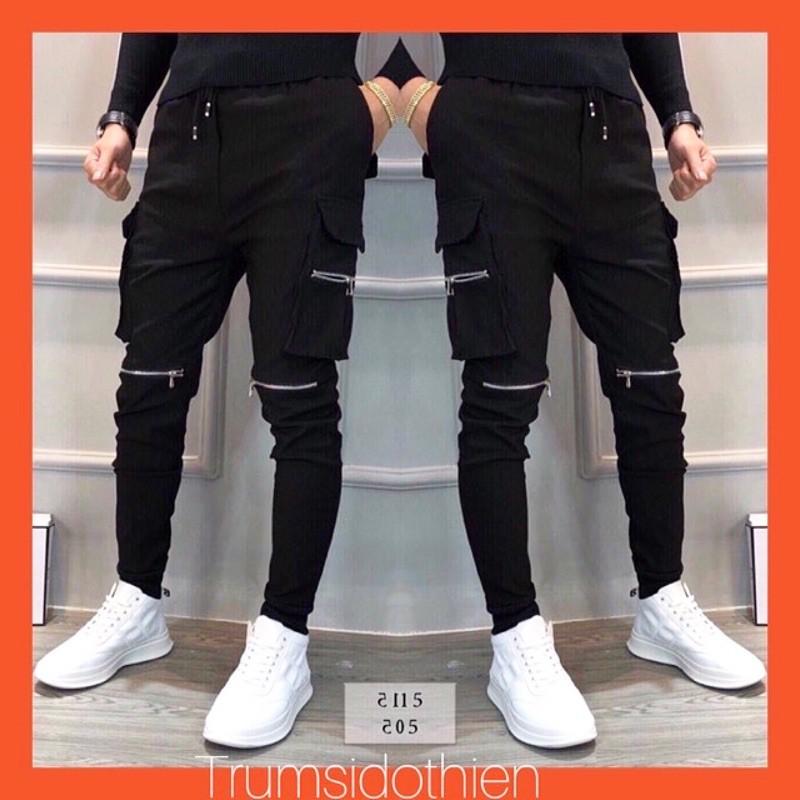 Quần jogger kaki túi hộp khoá gối siêu chất Q090