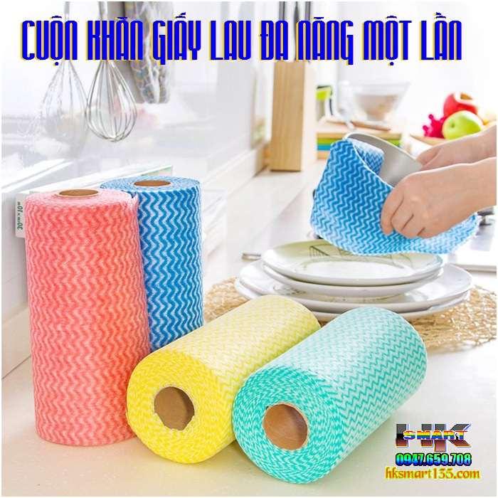 Giấy Lau Đa Năng - Khăn Lau Bếp, Lau Tay 220 Tờ 1 Cuộn Có Thể Giặt Được