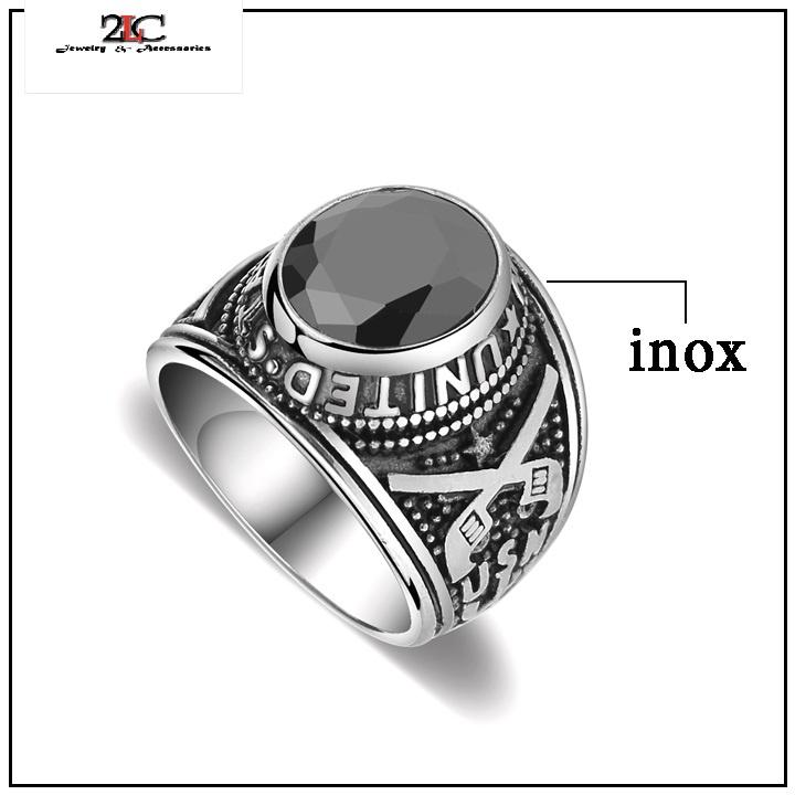 Nhẫn Nam Inox Màu Trắng Cá Tính Không Đen- QCNN16