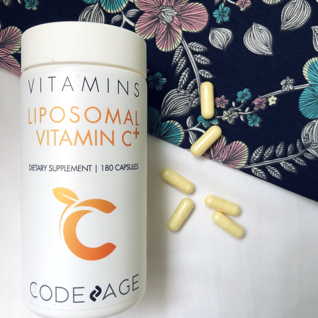 Viên uống CodeAge Liposomal Vitamin C 180 viên - Tăng cường hệ miễn dịch, dưỡng sáng và đều màu da