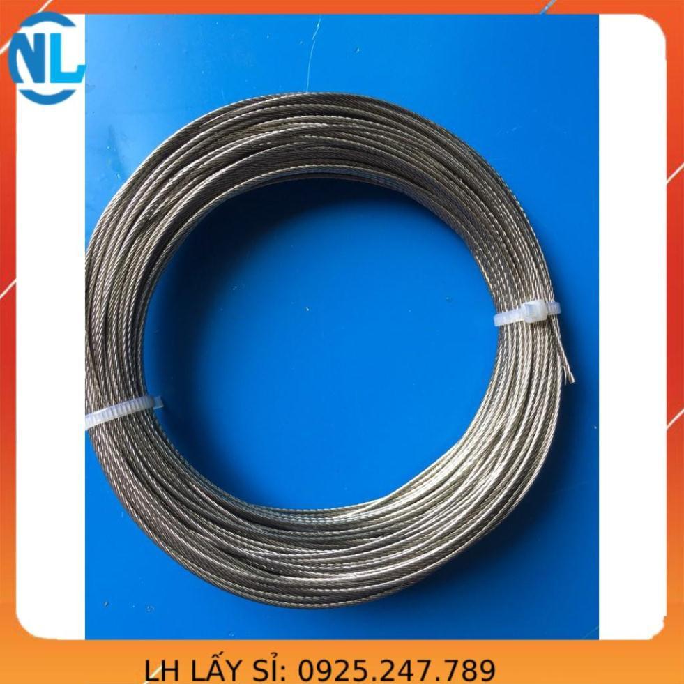 Dây cáp inox 304 1 ly x 30m, 100 met cáp thép giá sỉ
