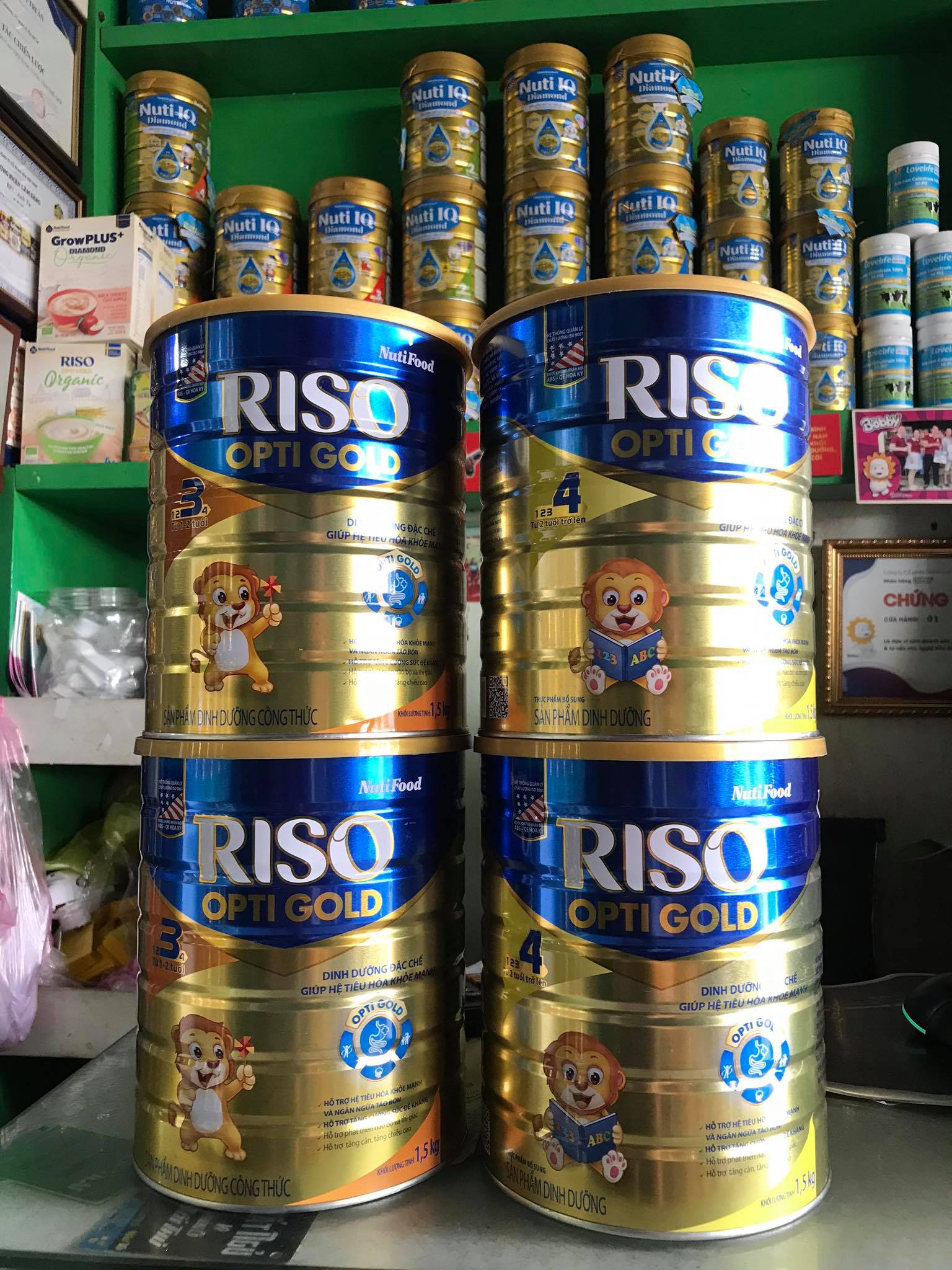 Sữa bột Riso Opti Gold 4 1.5kg